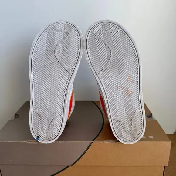 Nike Blazer Mid ‘77 White/Orange Kids Sneakers - SZ 13.5 C - Picture 10 of 11